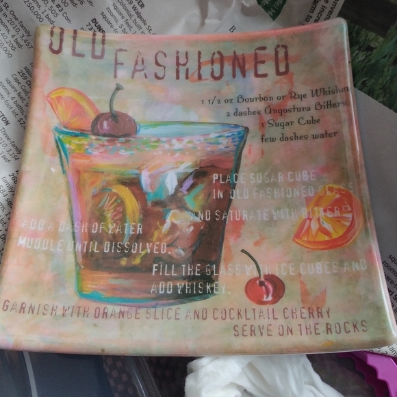 Melamine Ware Set of Four Bar Recipes Small Plates - Picture 3 of 10